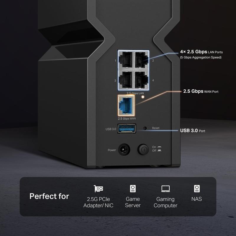 Roteador WiFi 7 TP-Link Archer BE550 Portas Tri-Band 9,2 Gbps 2,5G